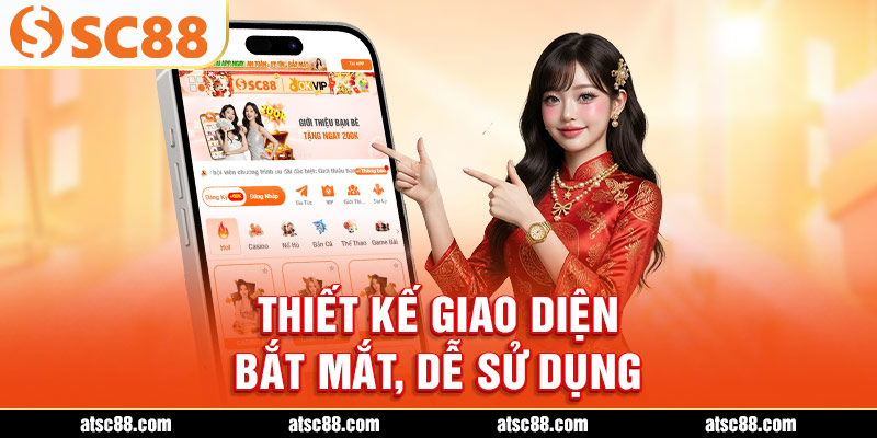 Thiết kế giao diện bắt mắt, dễ sử dụng